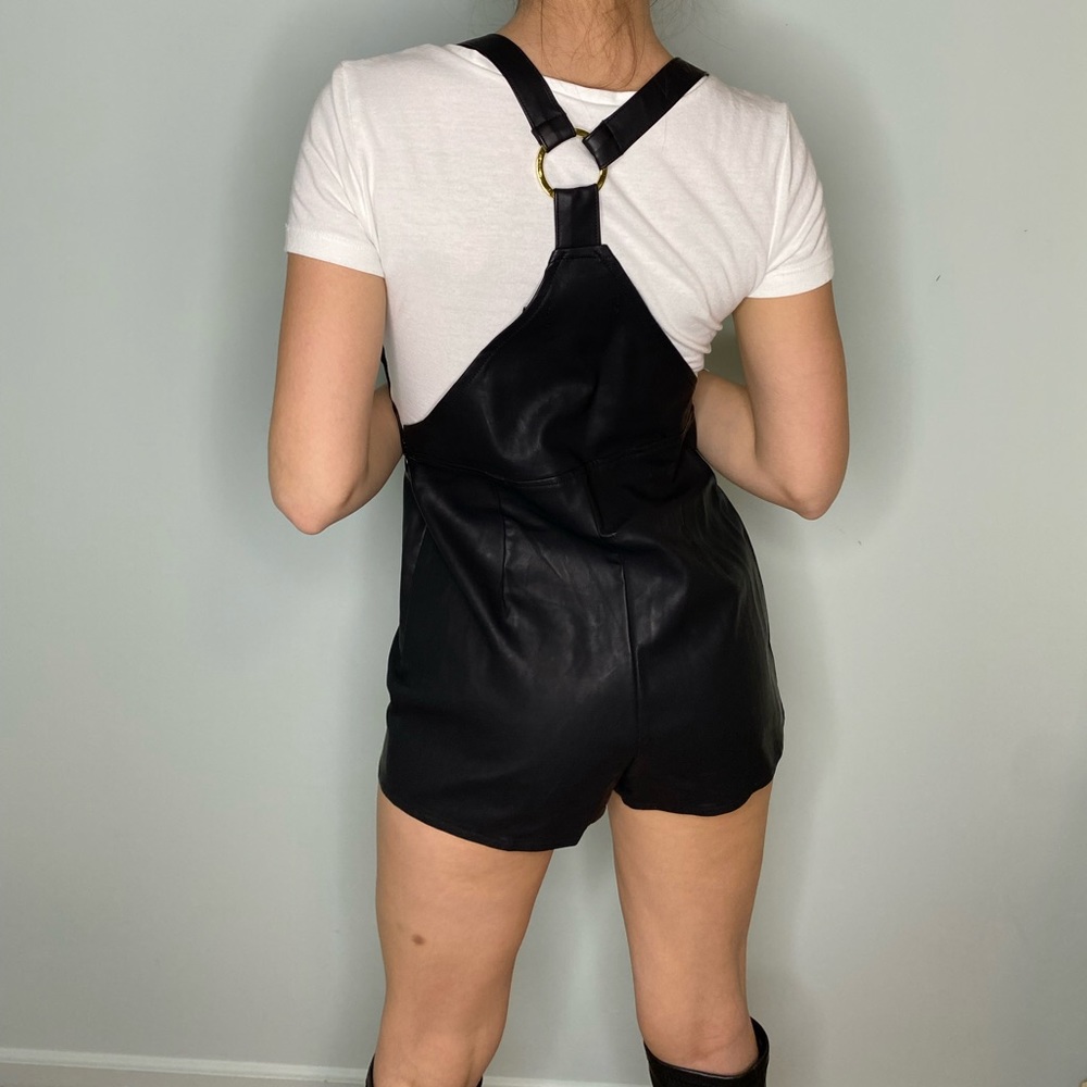 LF Pleather Overalls - Picture 4 of 10